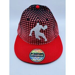 And1 Black Red White Polka Dot Basketball Snapback Hat Cap